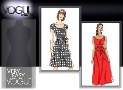 8469 EZ VOGUE SS/ SLEEVELESS TIED DRESS LENGTHS PATTERN 14-20